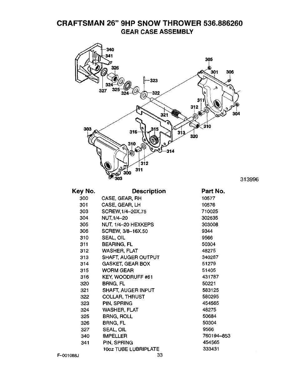 Craftsman 536.886260 User Manual | Page 33 / 54