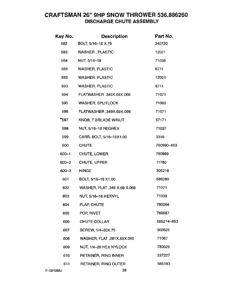 Craftsman 536.886260 User Manual | Page 39 / 54