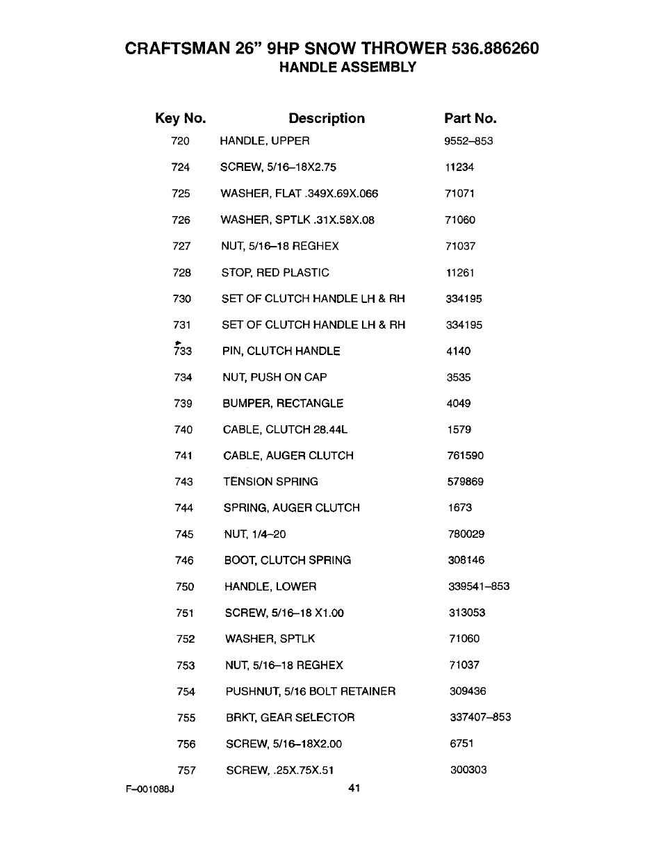 Craftsman 536.886260 User Manual | Page 41 / 54
