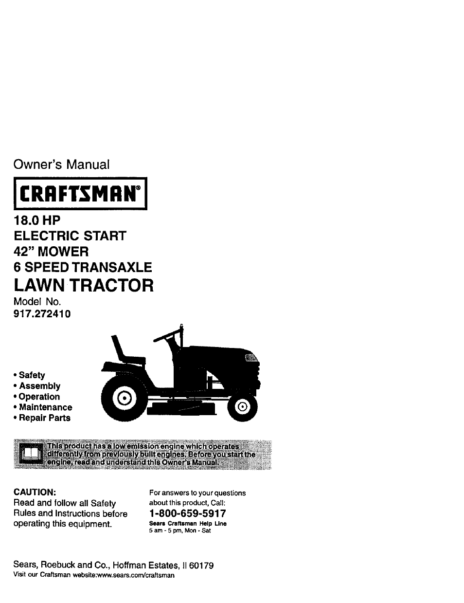 Craftsman 917.272410 User Manual | 60 pages