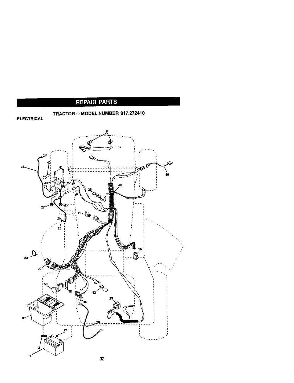 Repair parts | Craftsman 917.272410 User Manual | Page 32 / 60