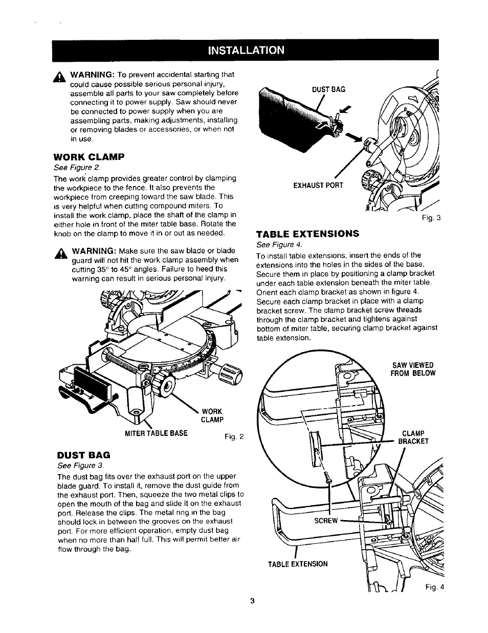 Installation | Craftsman 315.212100 User Manual | Page 3 / 4