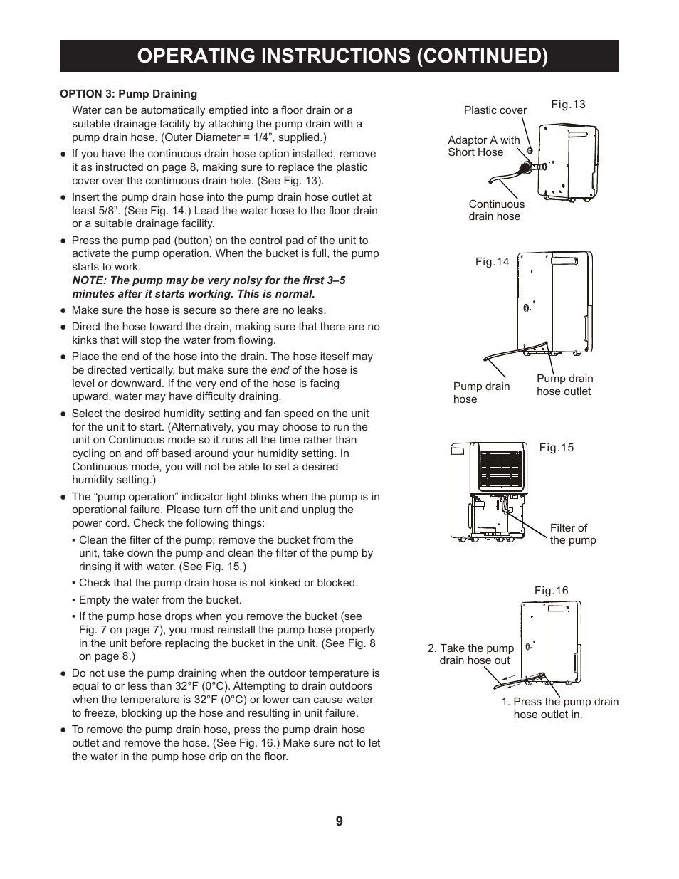 Operating instructions (continued) | Perfect Aire PMP50 User Manual | Page 10 / 14