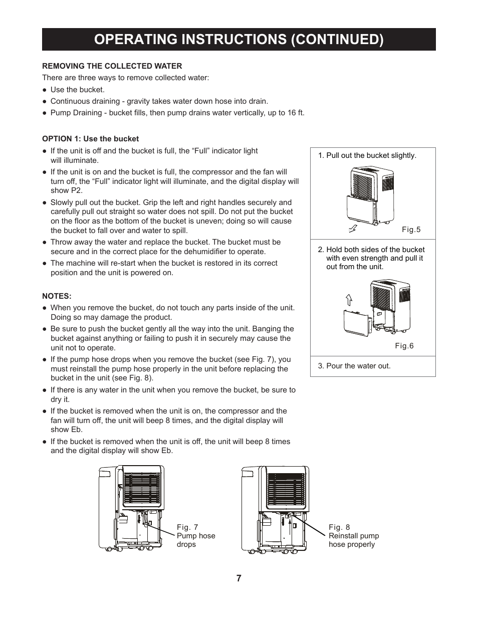 Operating instructions (continued) | Perfect Aire PMP50 User Manual | Page 8 / 14