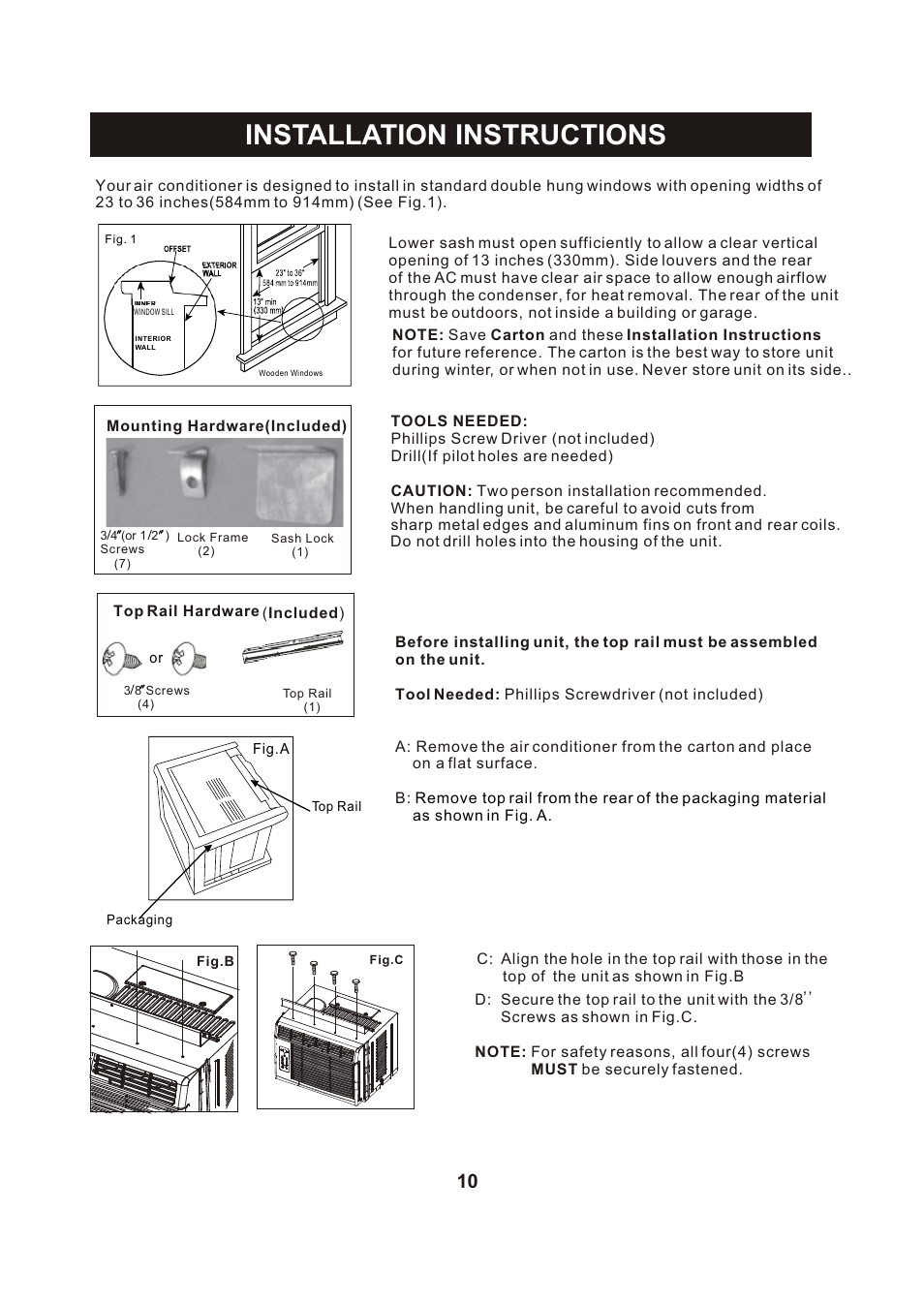 Т³гж 11, Installation instructions | Perfect Aire PAC6000 User Manual | Page 11 / 18