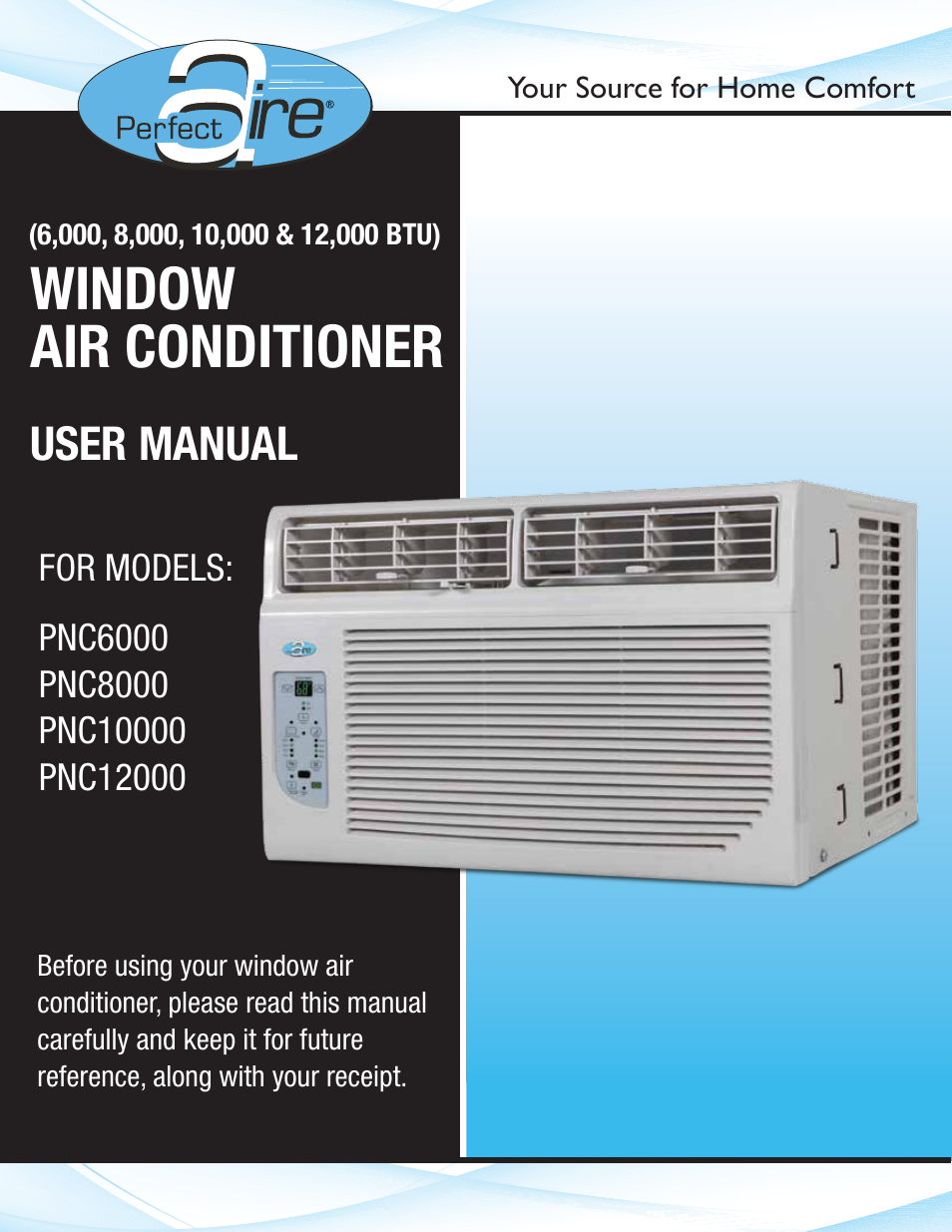 Perfect Aire PNC12000 User Manual | 17 pages