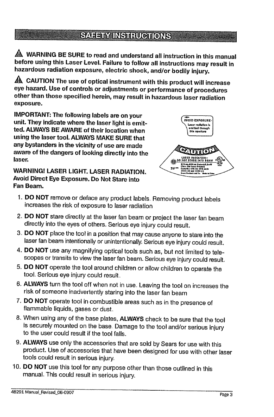 Craftsman 320.48291 User Manual | Page 3 / 16