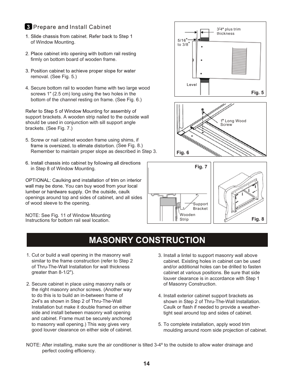 Masonry construction | Perfect Aire 2PAC25000 User Manual | Page 15 / 18