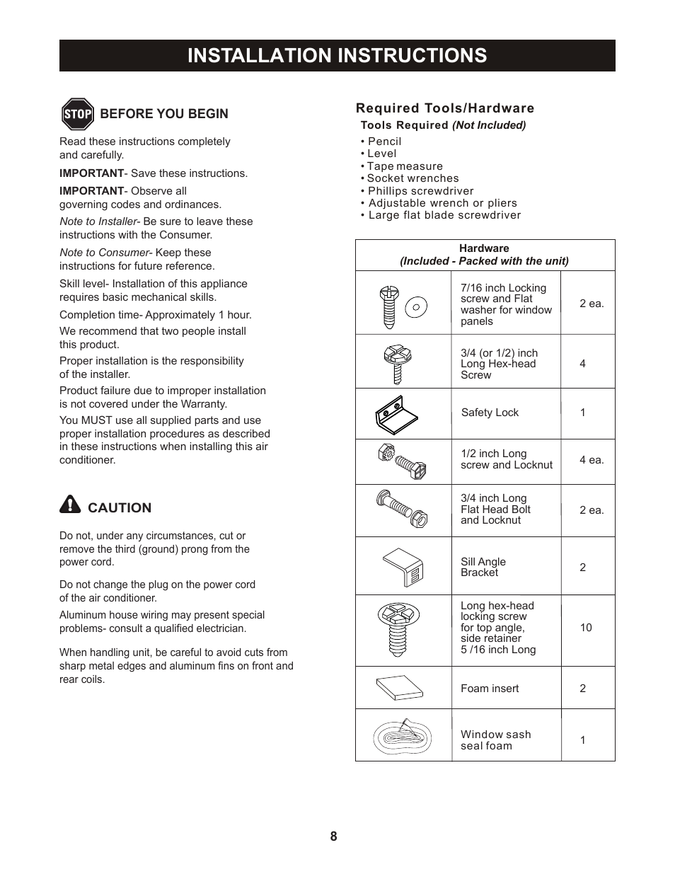 Installation instructions | Perfect Aire 2PAC25000 User Manual | Page 9 / 18