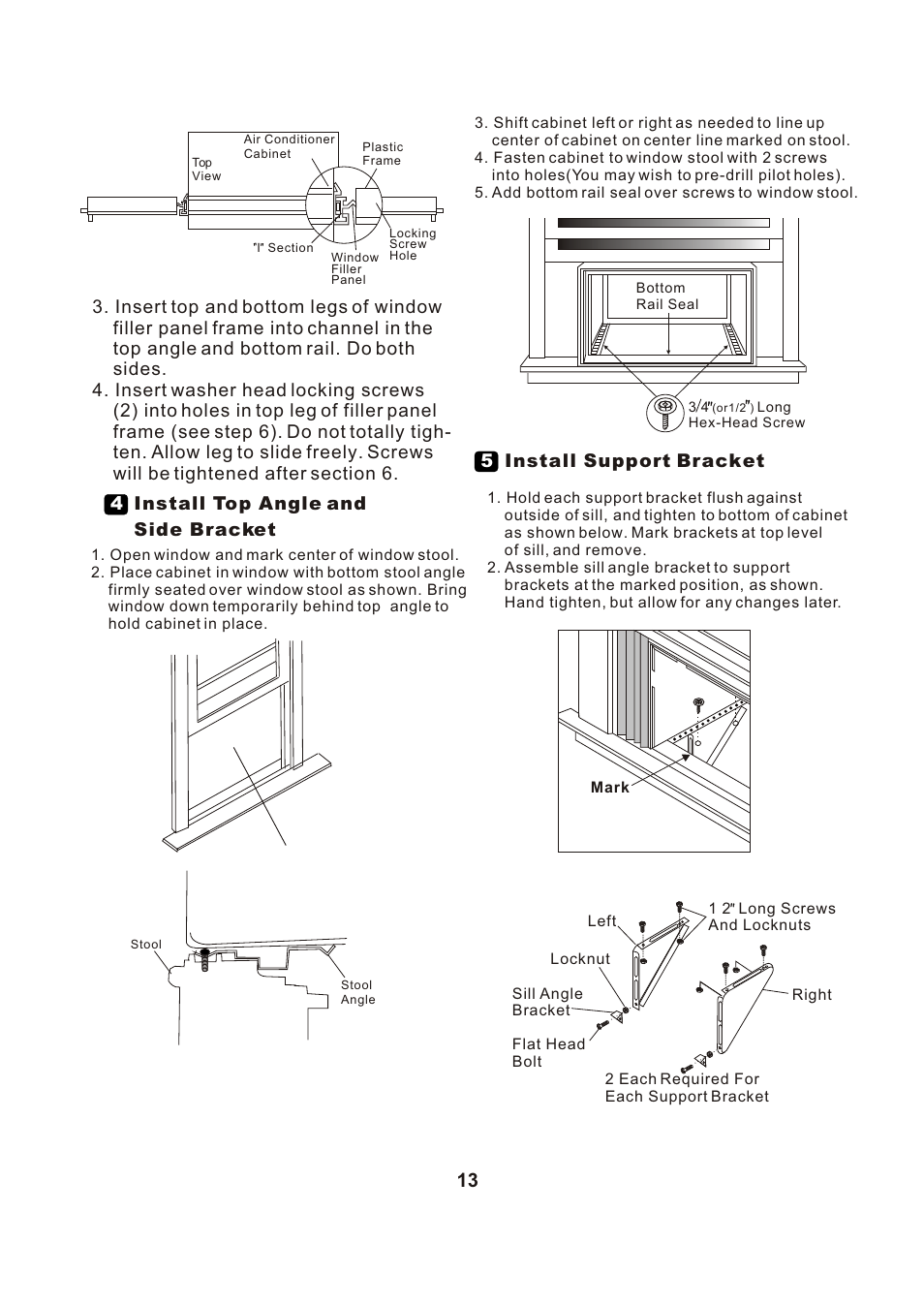 Т³гж 14, 5install support bracket | Perfect Aire PAC18000 User Manual | Page 14 / 22