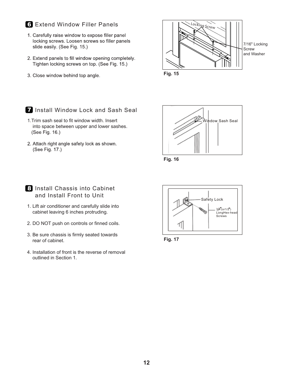 12 assemble window filler panels 6 | Perfect Aire PNC18000 User Manual | Page 13 / 18