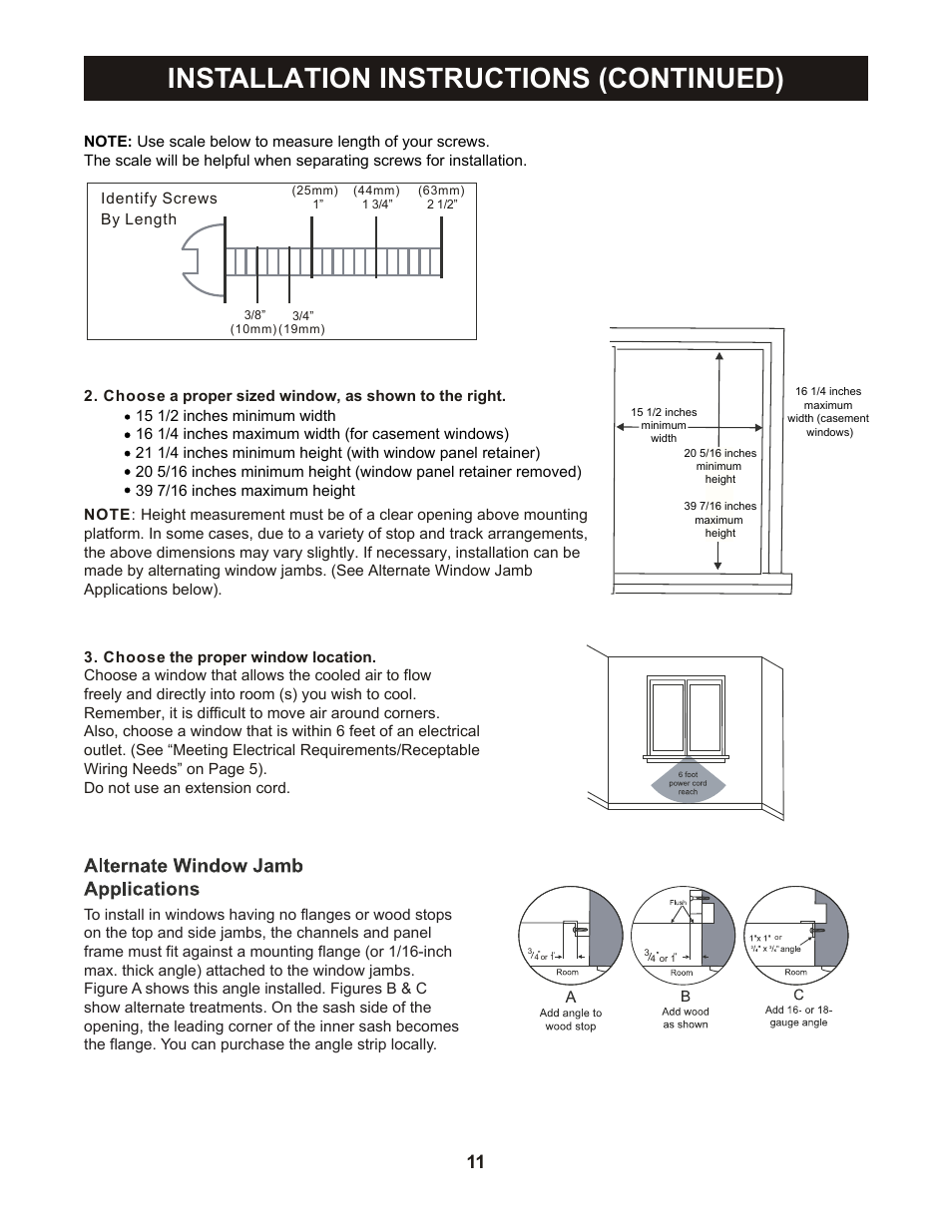 Installation instructions (continued) | Perfect Aire PASC12000 User Manual | Page 12 / 21