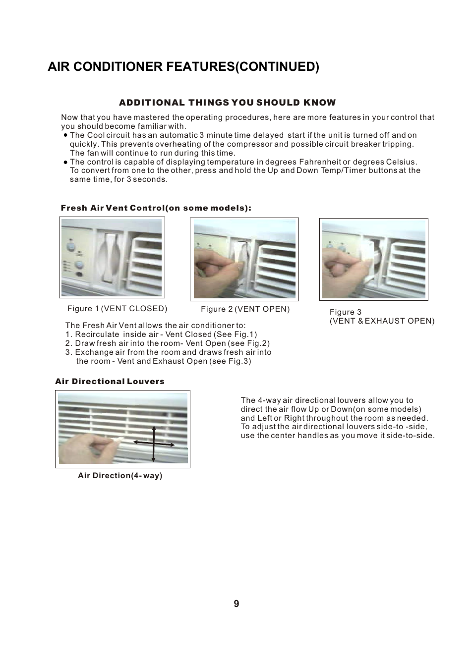 Т³гж 10, Air conditioner features(continued) | Perfect Aire PACH8000 User Manual | Page 10 / 20