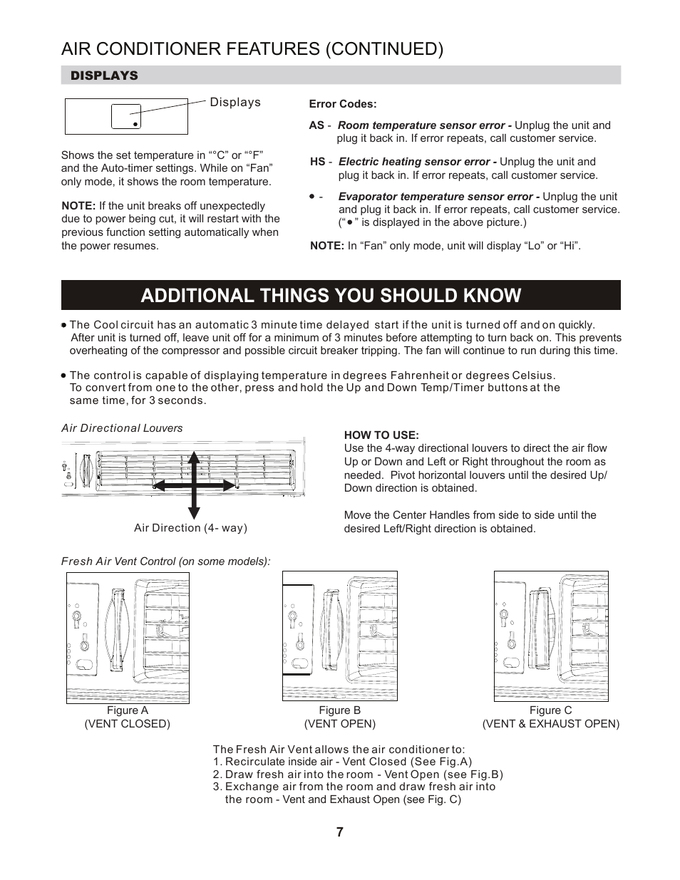 Additional things you should know, Air conditioner features (continued) | Perfect Aire PAHP12002 User Manual | Page 8 / 18