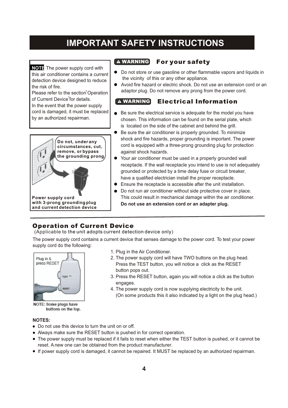 Т³гж 5, Important safety instructions | Perfect Aire PATW10000 User Manual | Page 5 / 27
