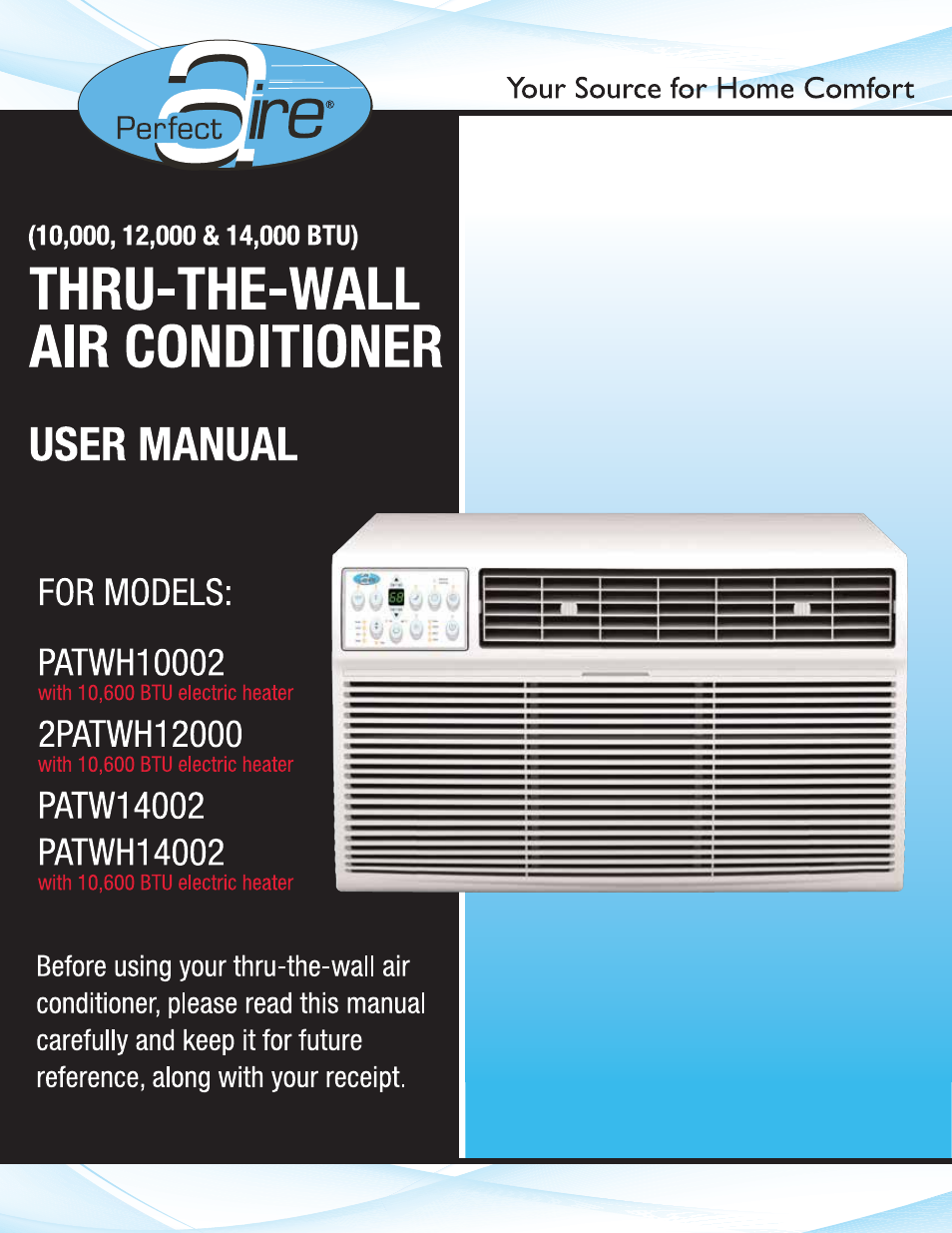 Perfect Aire PATWH14002 User Manual | 26 pages