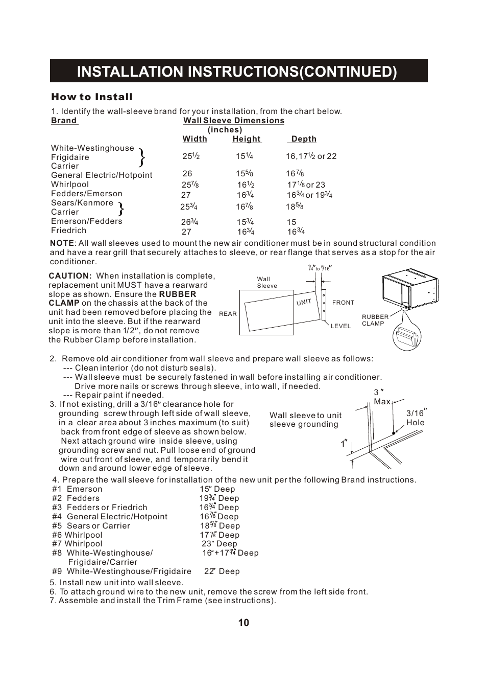Т³гж 11, Installation instructions(continued), How to install | Perfect Aire PATW12002 User Manual | Page 11 / 27