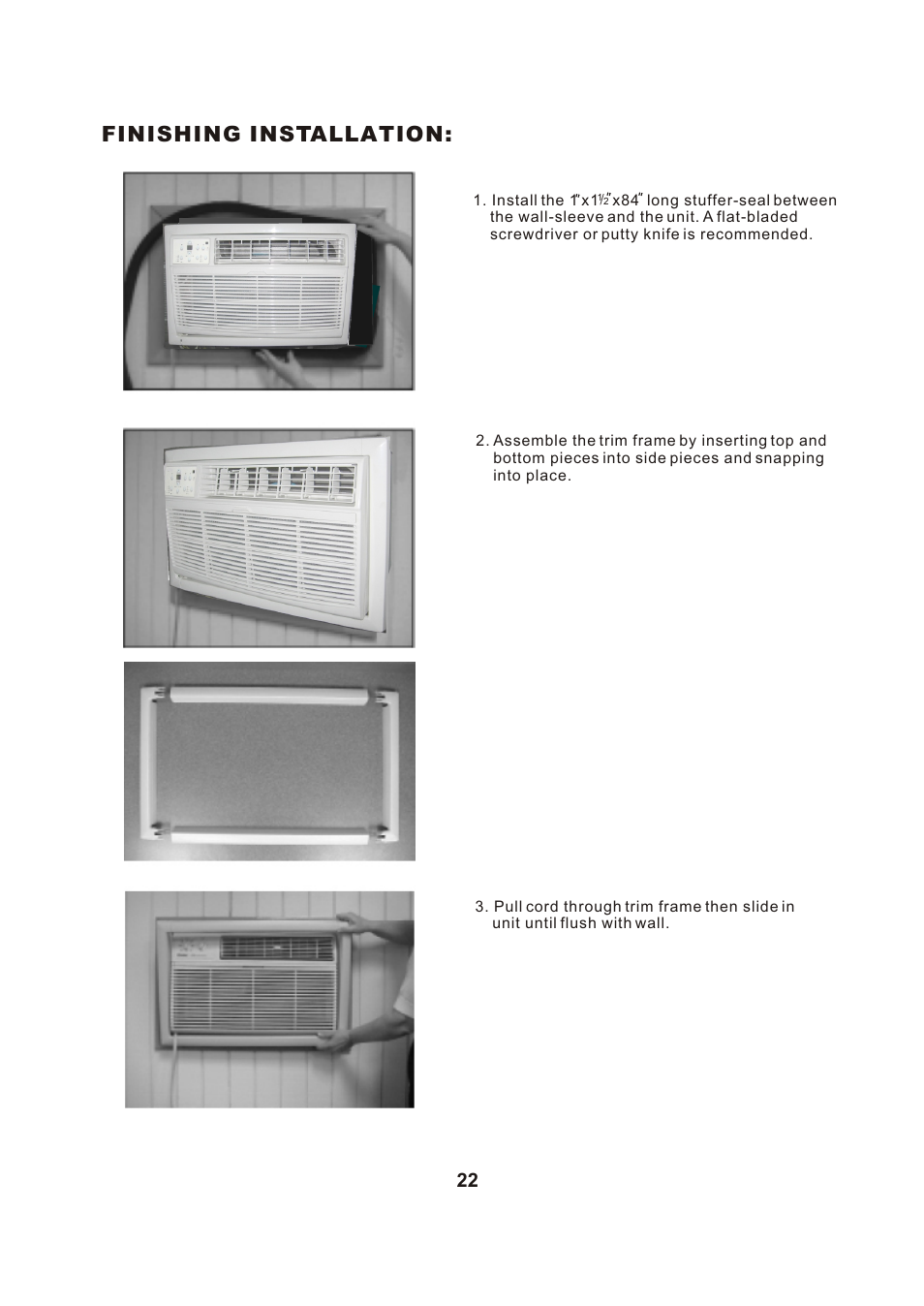 Т³гж 23, Finishing installation | Perfect Aire PATW12002 User Manual | Page 23 / 27