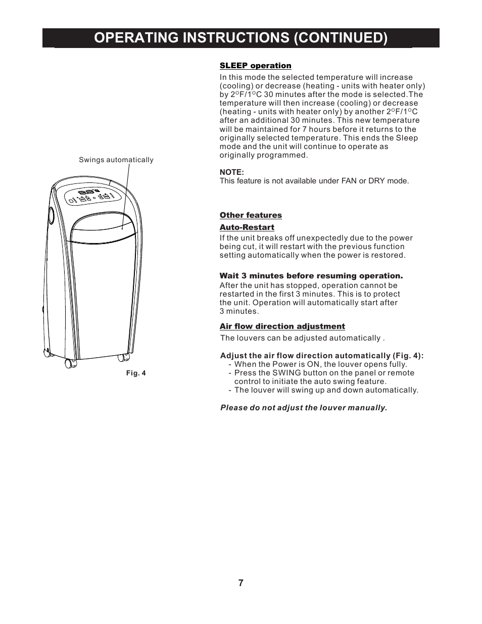 Operating instructions (continued) | Perfect Aire PATCH10000 User Manual | Page 8 / 16