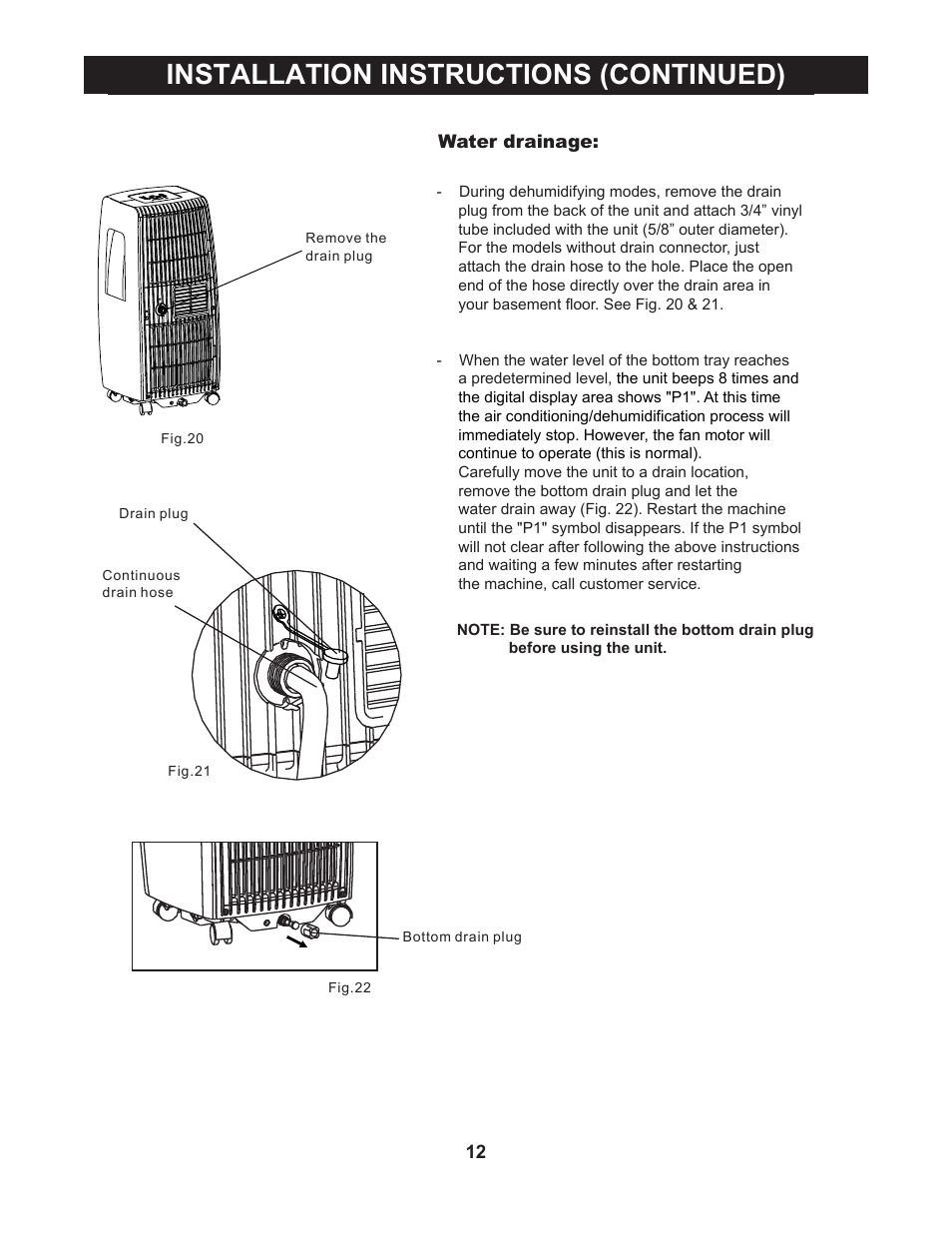 Installation instructions (continued) | Perfect Aire NP10000 User Manual | Page 13 / 16