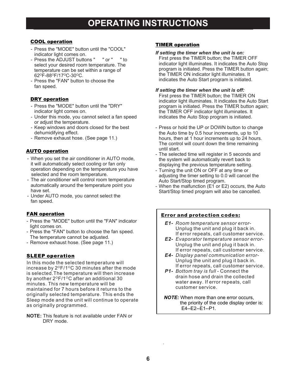 Operating instructions | Perfect Aire NP10000 User Manual | Page 7 / 16