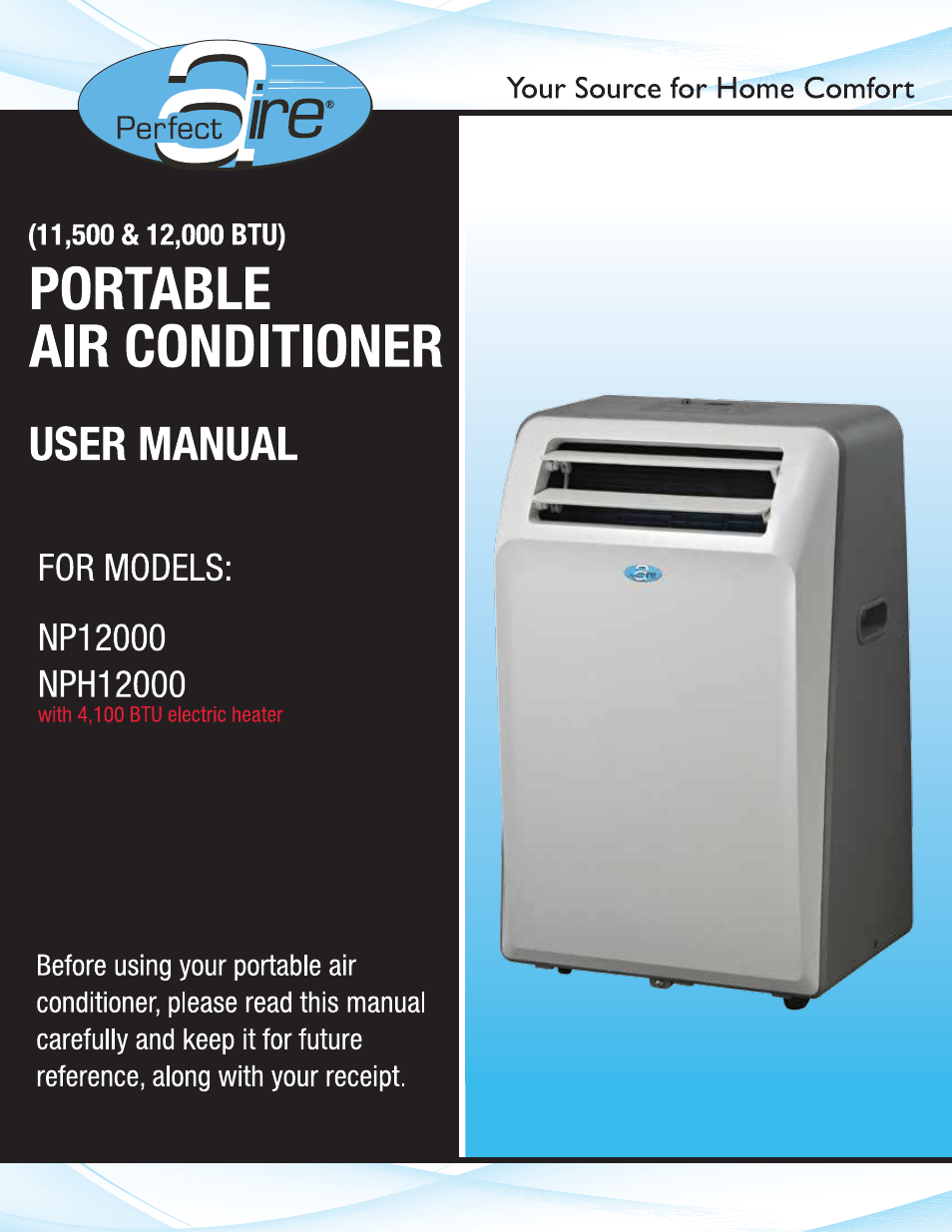 Perfect Aire NPH12000 User Manual | 16 pages