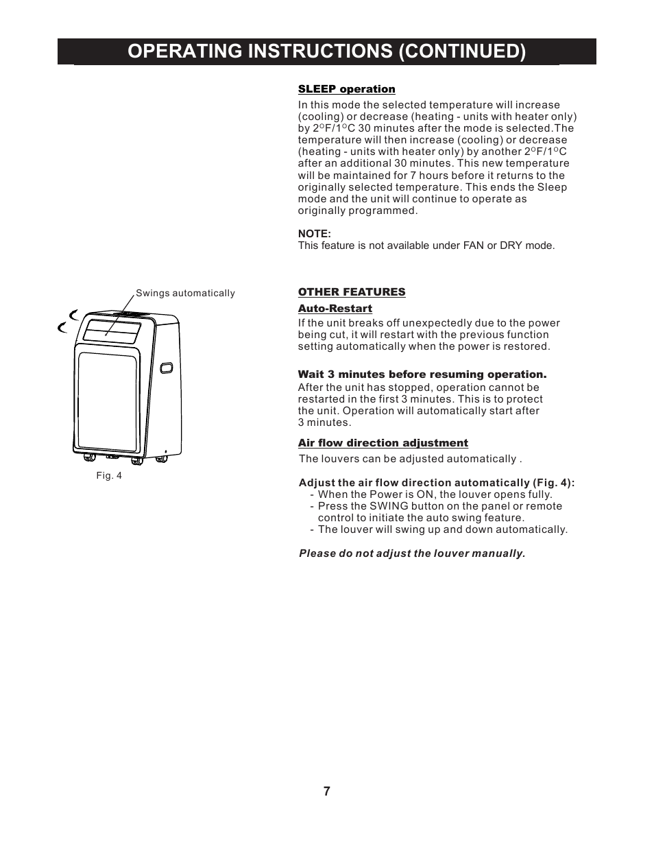 Operating instructions (continued) | Perfect Aire NPH12000 User Manual | Page 8 / 16