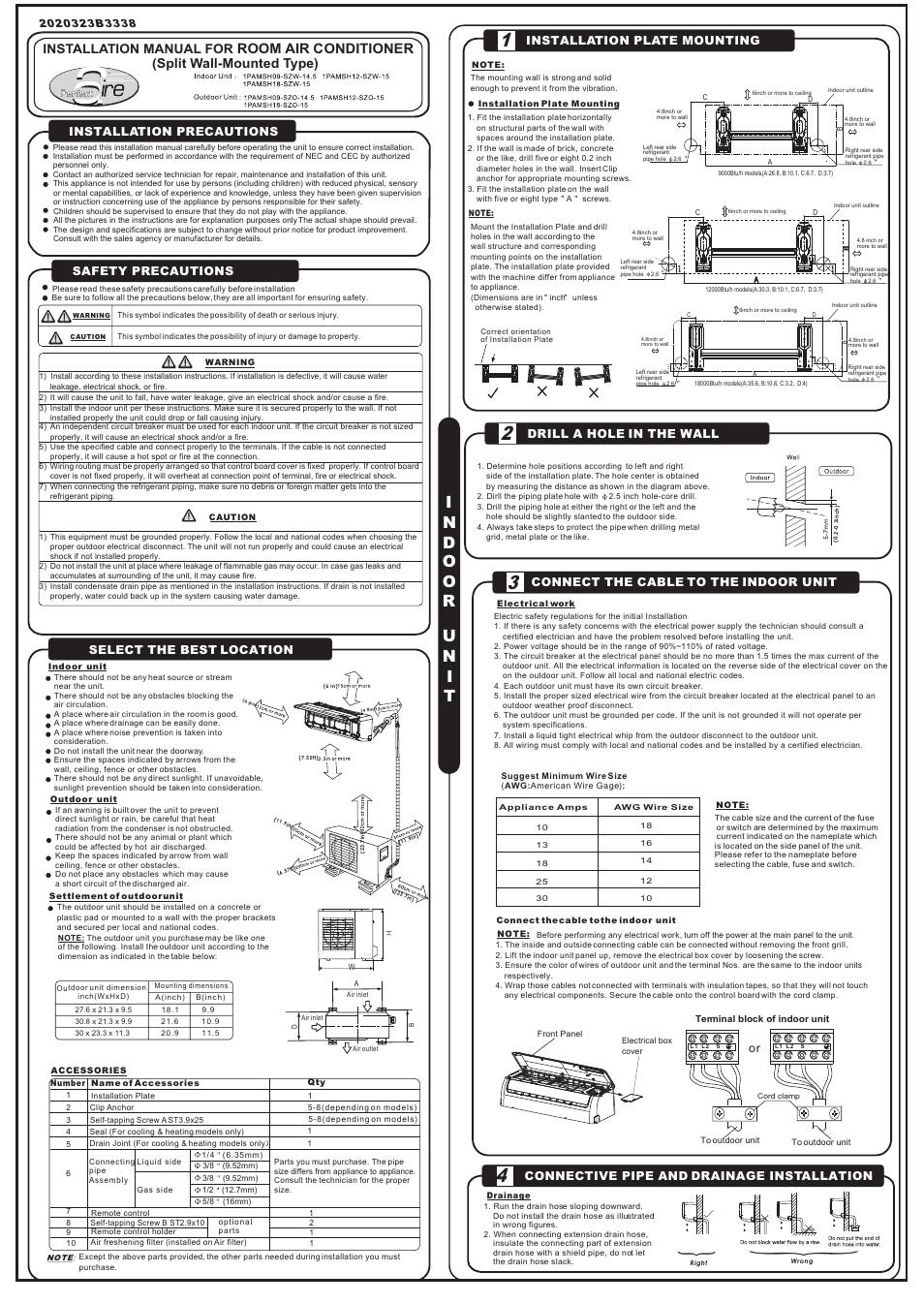 Perfect Aire 1PAMSH22-15 Installation Manual User Manual | 2 pages