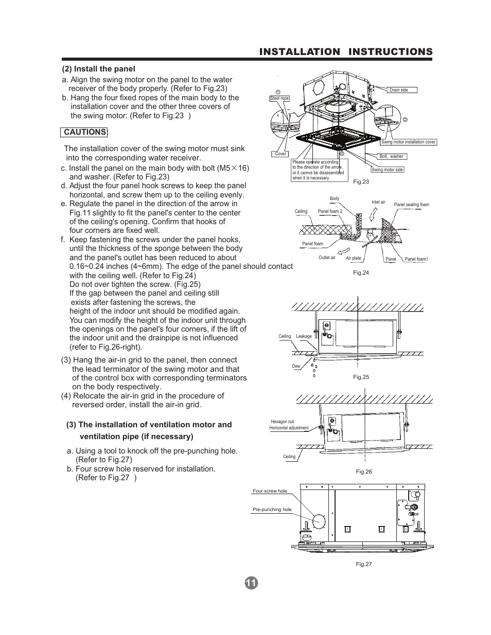 11 installation instructions | Perfect Aire 1PAMSH36-MZO4-16 Installation Manual User Manual | Page 12 / 24