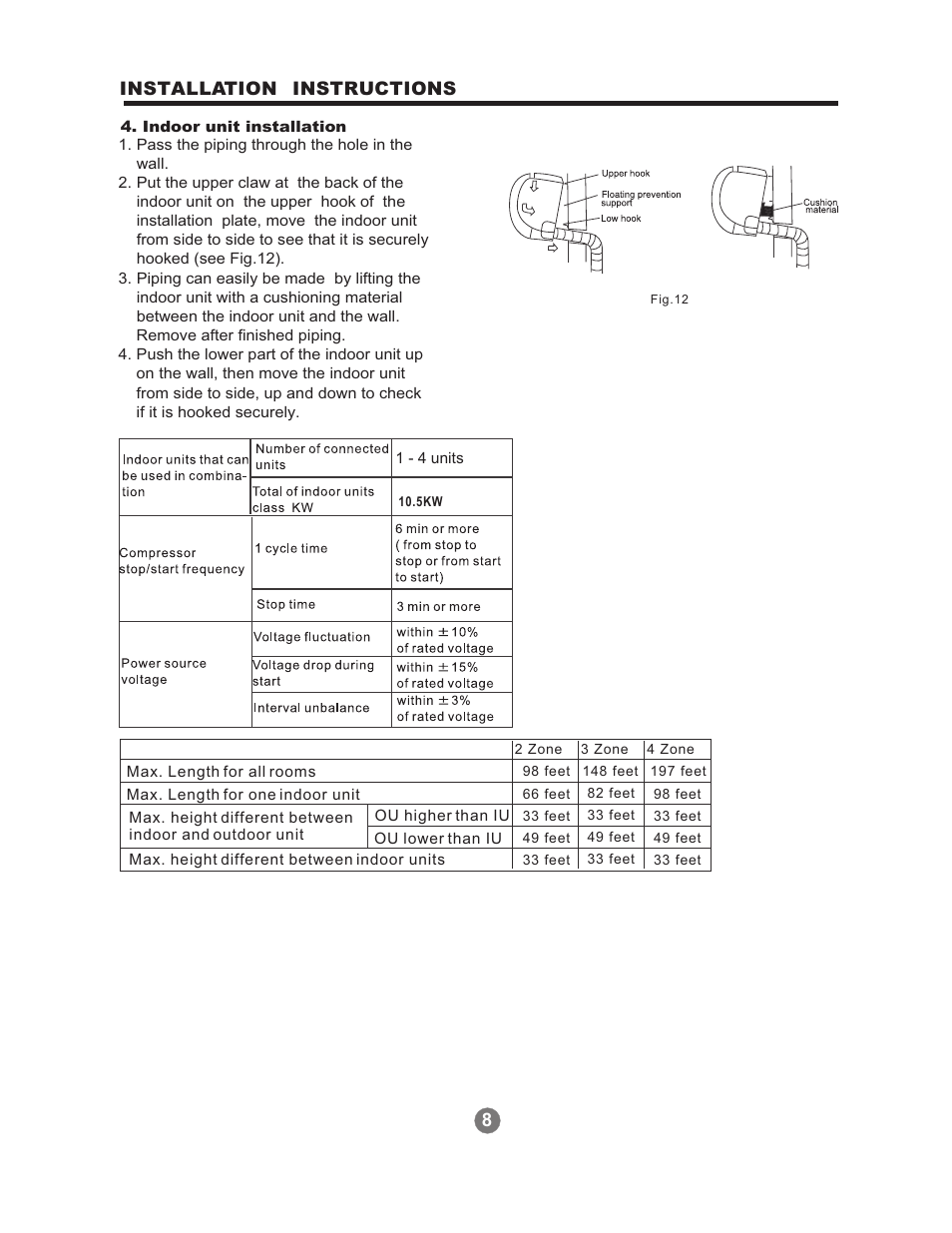 8installation instructions | Perfect Aire 1PAMSH36-MZO4-16 Installation Manual User Manual | Page 9 / 24
