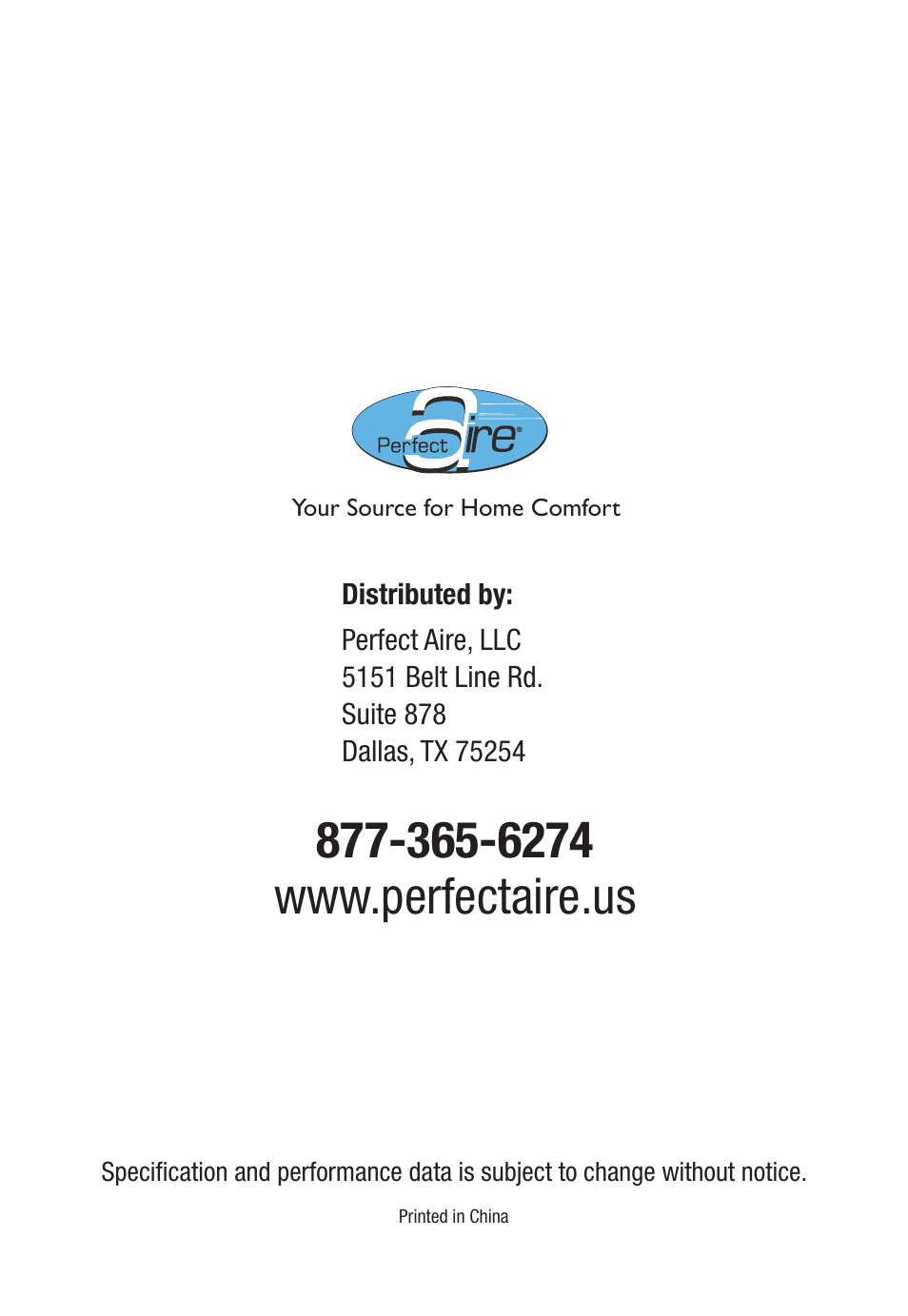 Perfect Aire PAU16 User Manual | Page 10 / 10