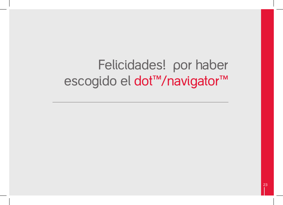 Felicidades! por haber escogido el dot/navigator | phil&teds dot User Manual | Page 23 / 58