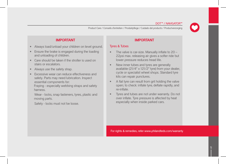 phil&teds dot User Manual | Page 5 / 58