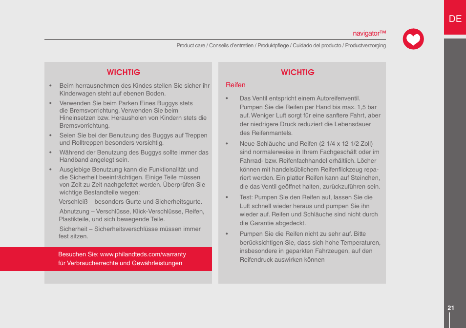 phil&teds navigator User Manual | Page 21 / 68