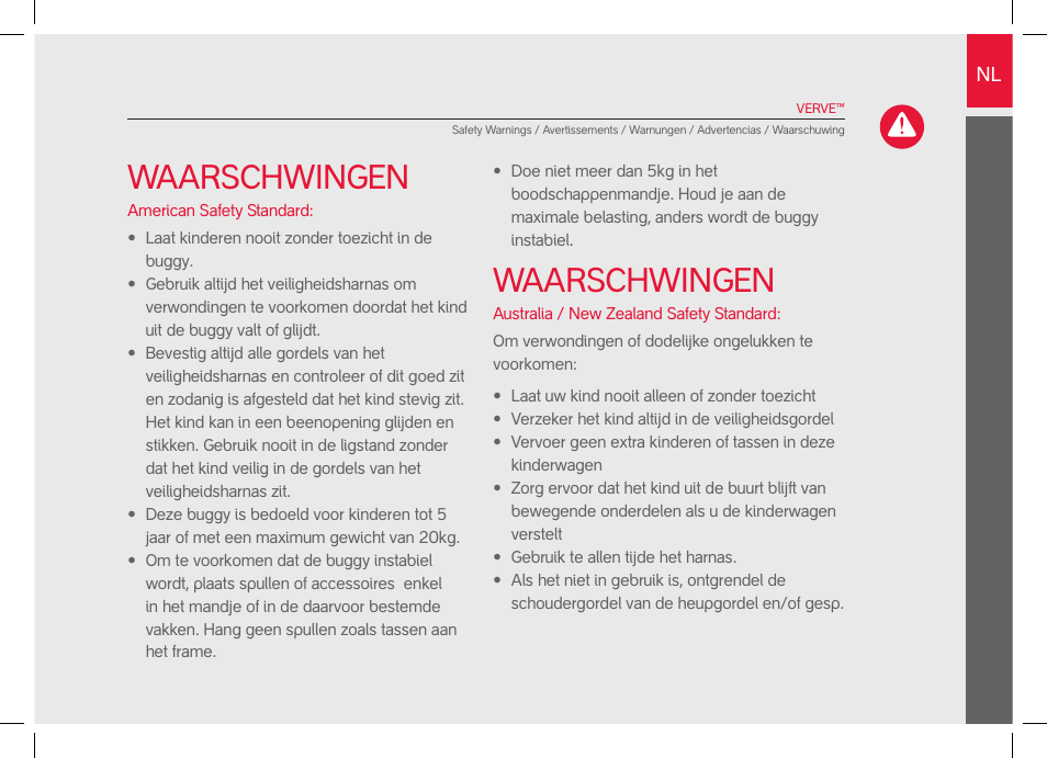 Waarschwingen | phil&teds verve pre-2014 User Manual | Page 31 / 58