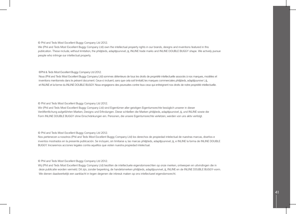 phil&teds smart User Manual | Page 41 / 42