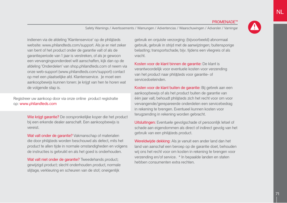 phil&teds promenade User Manual | Page 71 / 76