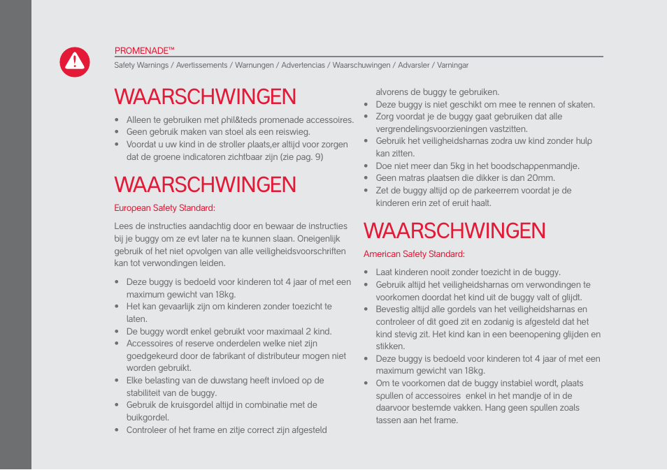 Waarschwingen | phil&teds promenade User Manual | Page 72 / 76