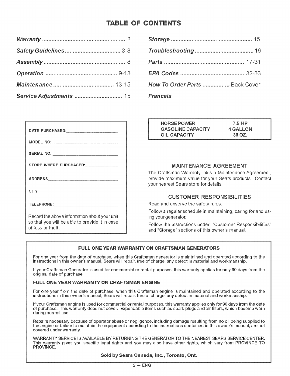 Craftsman 919.679370 User Manual | Page 2 / 34