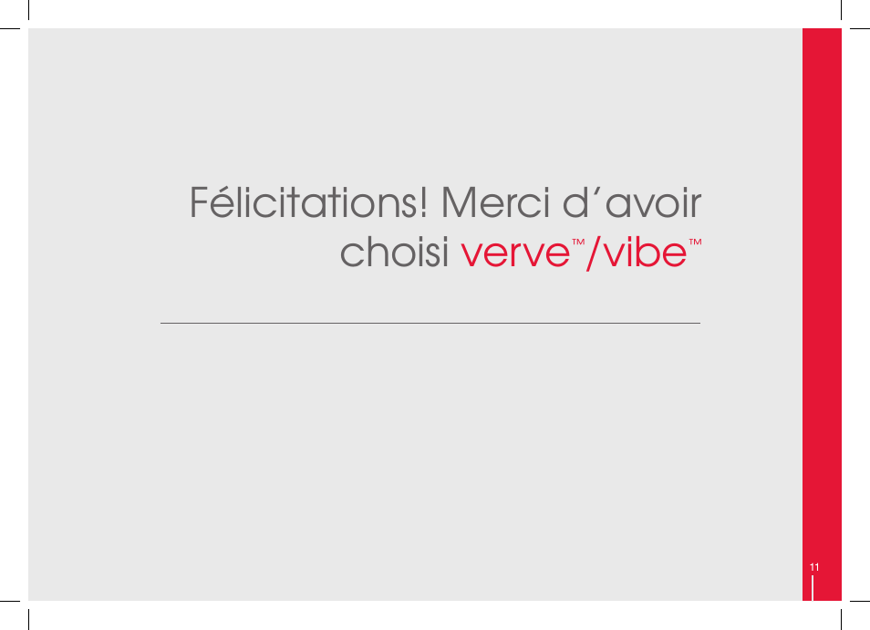 Félicitations! merci d’avoir choisi verve, Vibe | phil&teds verve 2014 User Manual | Page 11 / 72