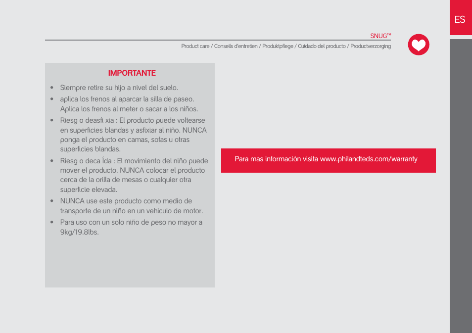 phil&teds snug User Manual | Page 17 / 30