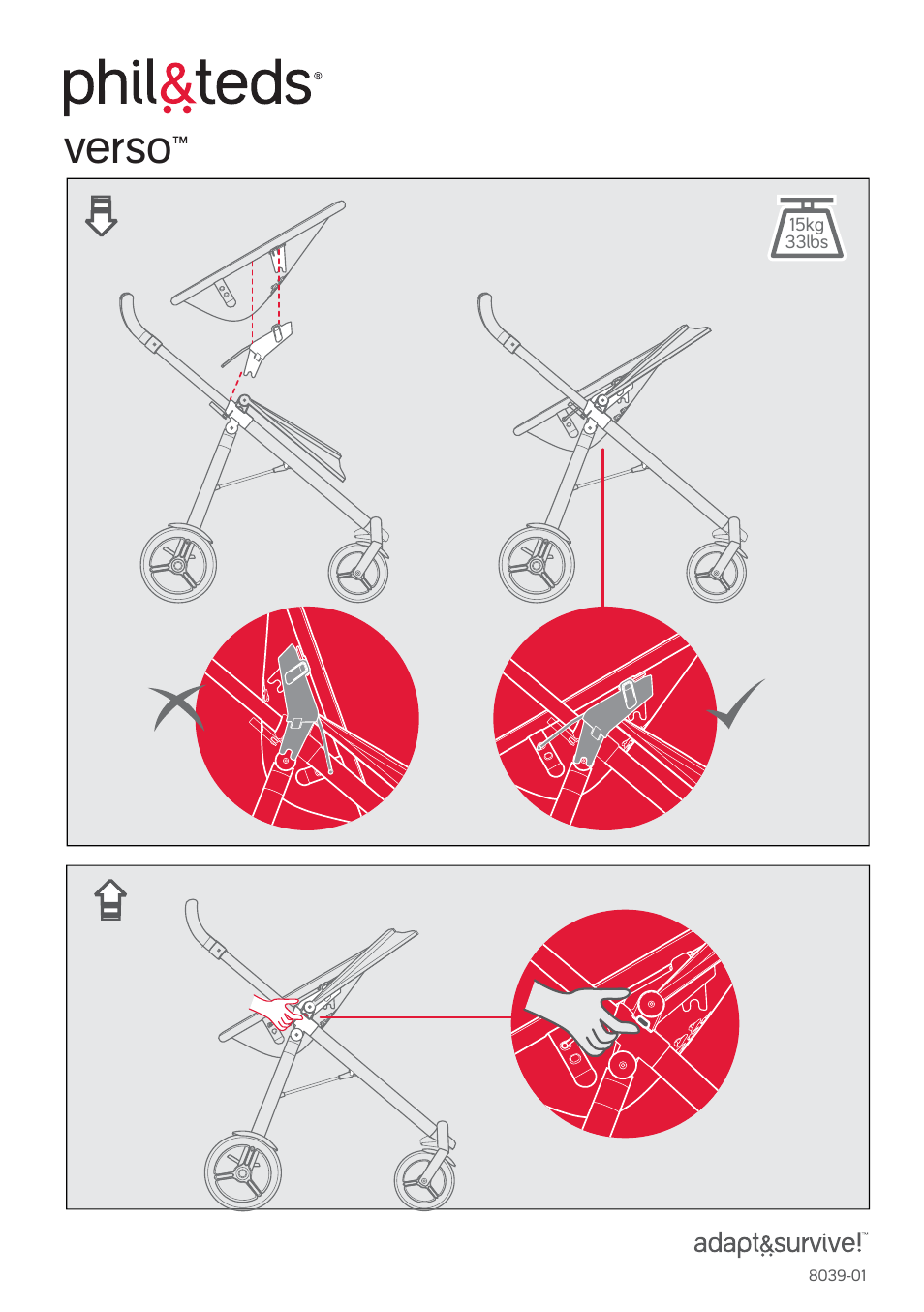 Verso | phil&teds smart (pre-2013) User Manual | Page 10 / 49