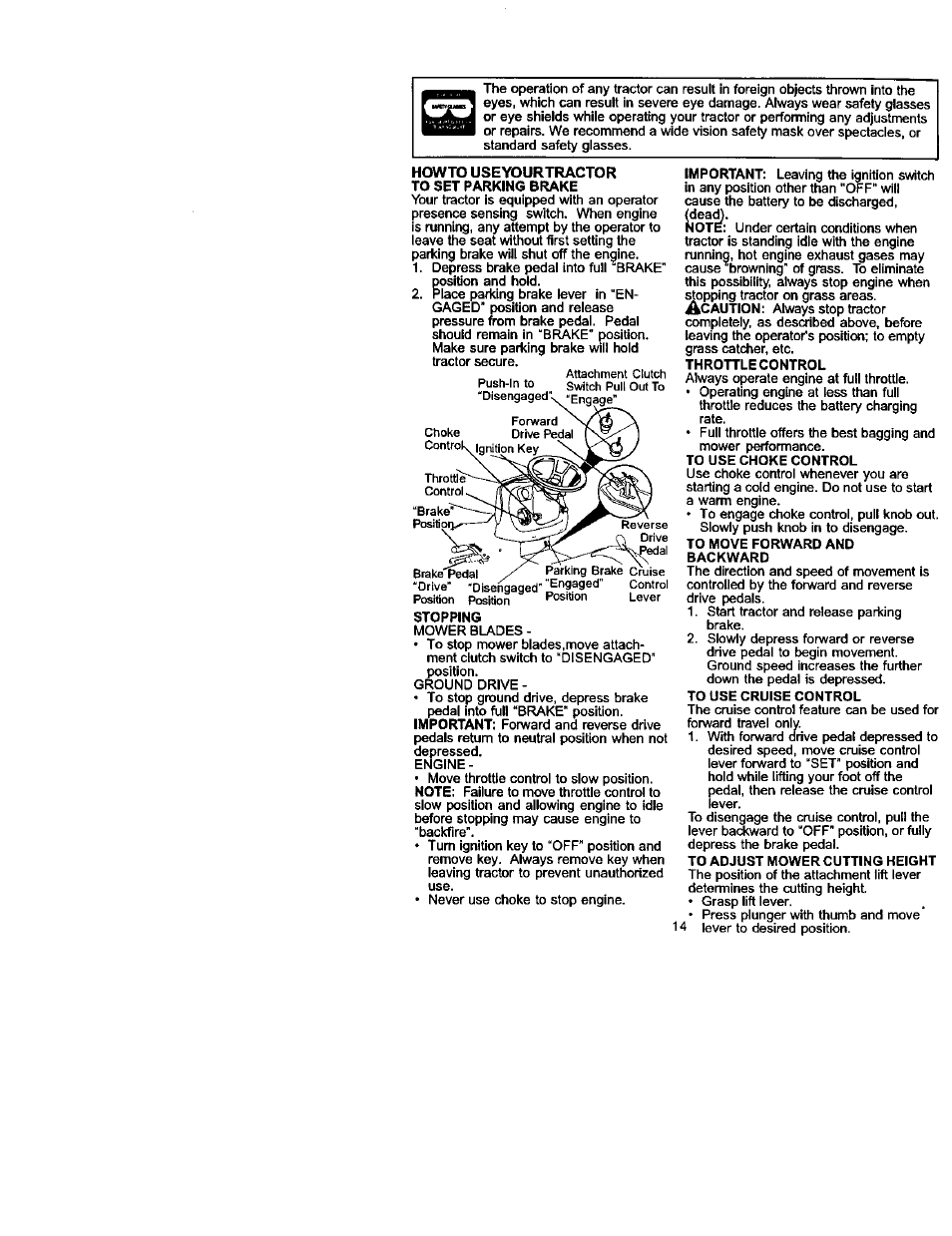 Howto useyourtractor | Craftsman 917.272240 User Manual | Page 14 / 64