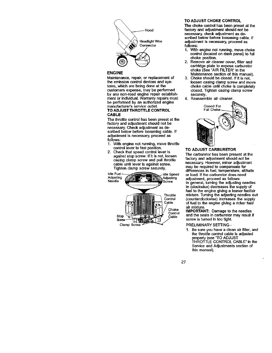 Engine | Craftsman 917.272240 User Manual | Page 27 / 64