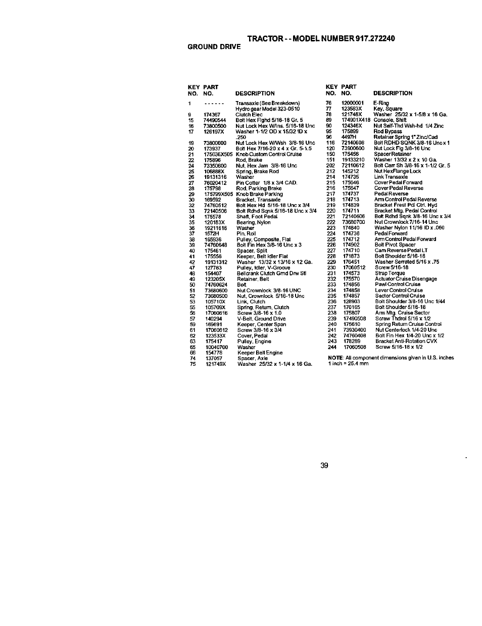 Ground drive | Craftsman 917.272240 User Manual | Page 39 / 64
