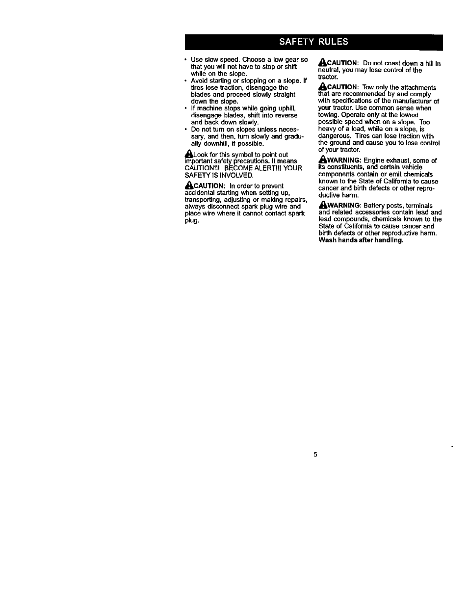 Safety rules | Craftsman 917.272240 User Manual | Page 5 / 64