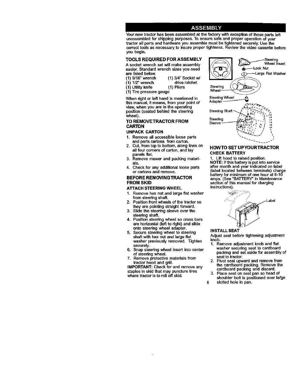 Assembly | Craftsman 917.272240 User Manual | Page 8 / 64