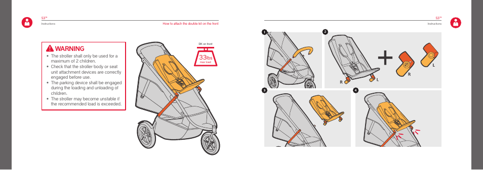 Warning | phil&teds S3 - USA User Manual | Page 13 / 15
