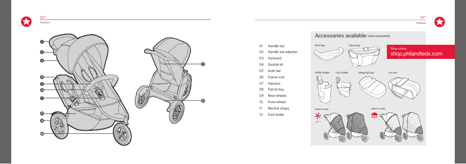 Accessories available | phil&teds S3 - USA User Manual | Page 6 / 15