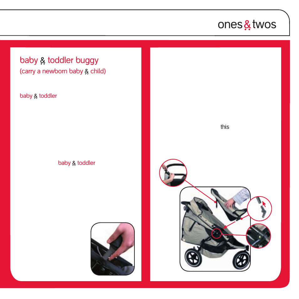 Ones ` twos, Baby ` toddler buggy | phil&teds sport v1 User Manual | Page 13 / 24